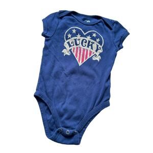 Lucky heart flag bodysuit